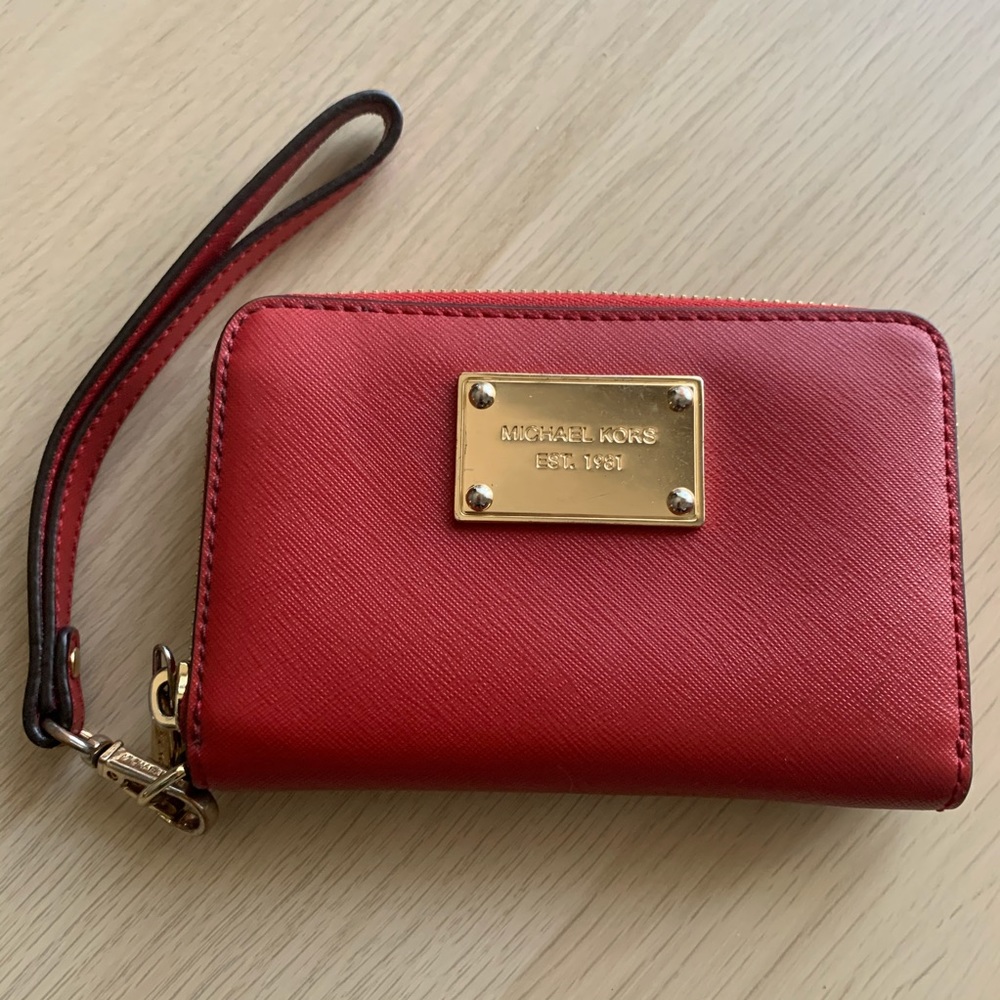 Michael Kors Red Wristlet